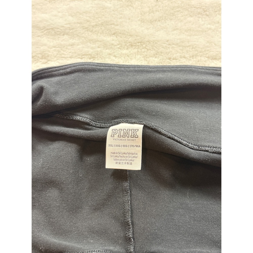 Victoria's Secret PINK Black Logo Side Tape Athletic Booty Shorts XXL - Picture 2 of 2